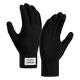thumbnail image 1 of Wioihee Men's Winter Touch Screen Gloves Anti-Slip thermal Gloves Knit Mens Gloves Thickened Warm Lining for Running Sport Black, 1 of 6
