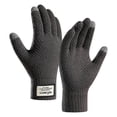 thumbnail image 1 of Wioihee Men's Winter Touch Screen Gloves Anti-Slip thermal Gloves Knit Mens Gloves Thickened Warm Lining for Running Sport Dark Gray, 1 of 6
