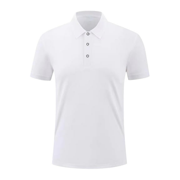 Wioihee Mens Polo Shirts Short Sleeve Quarter Button Polo T Shirts White 10(XL)