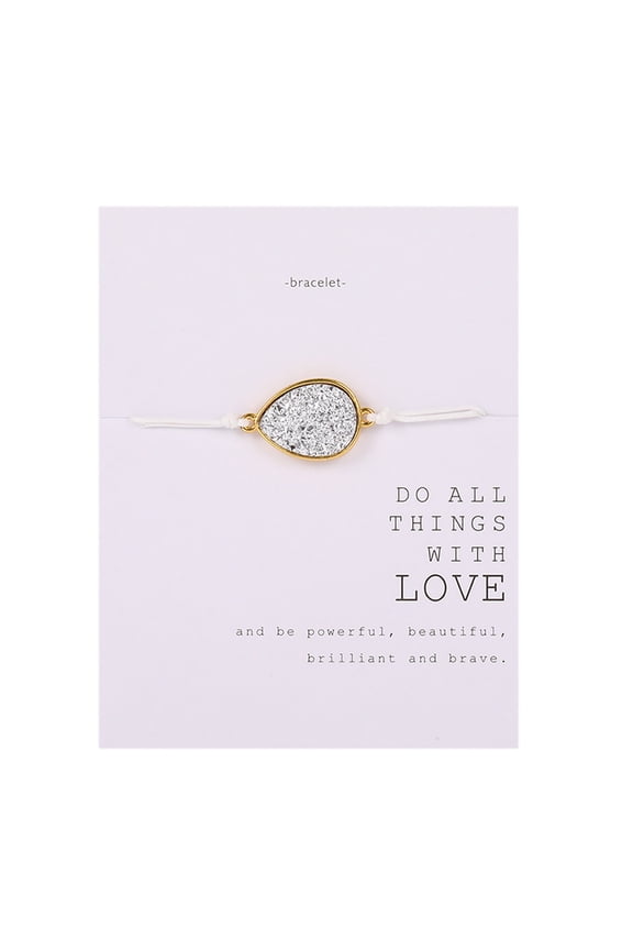 Natural Stone Woven Paper Card Bracelet Decorative Bracelet Accessories