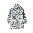 thumbnail image 1 of Wioihee Rainy Jeckrt Girls Boys Raincoat Jacket Cute Graphic Print Hooded Mid-length Jacket with Pockets White 10-11 Years, 1 of 5