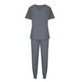 thumbnail image 1 of Wioihee Scrubs Medical Uniform Women and Man Scrubs Set Medical Scrubs Top and Pants, 1 of 8