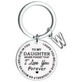 thumbnail image 1 of Wioihee To My Daughter Gift Daughter Keychain Initial Keychain Daughter Gifts for Birthday Gradudation Gift, 1 of 5