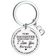 thumbnail image 1 of Wioihee To My Daughter Gift Daughter Keychain Initial Keychain Daughter Gifts for Birthday Gradudation Gift, 1 of 4