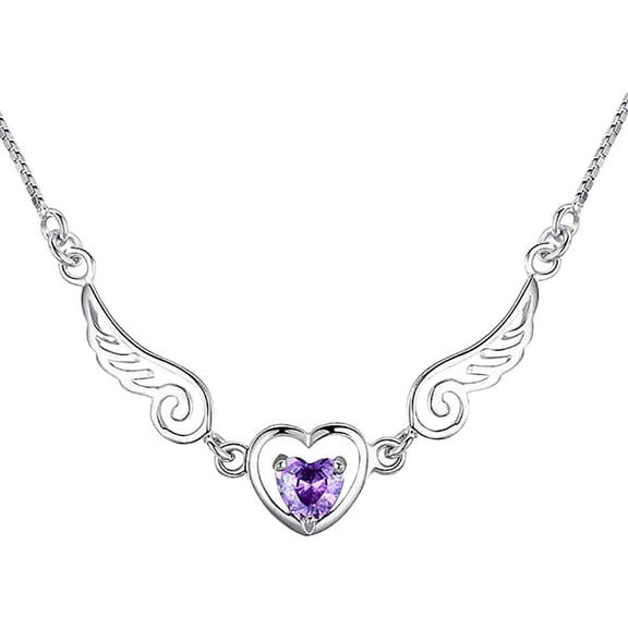 Wioihee Love Heart Necklace for Women, Dainty Puffy Heart Pendant Necklace, 3A Cubic Zirconia, Jewelry Gift for Women
