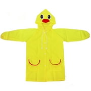 Wioihee Toddler Rain Jacket Girls Boys Raincoat Hooded Long Rainwear Yellow free size