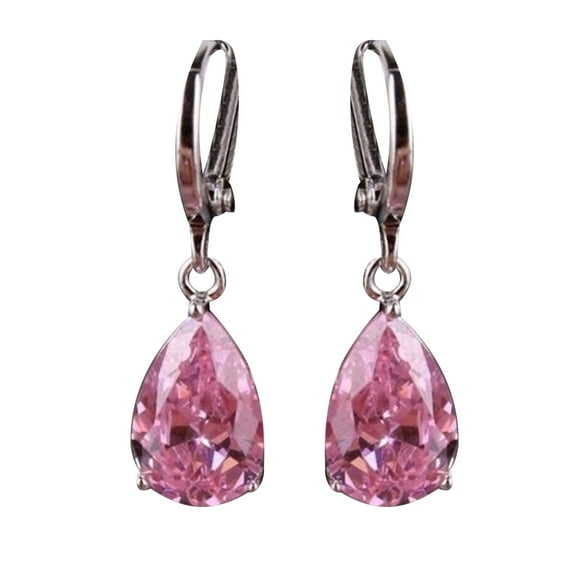 Wioihee Ladies' jewelry Women's Earring with Hollow Design,Women Fashion Cubic Zirconia Water Drop Dangle Earrings Jewelry Gift