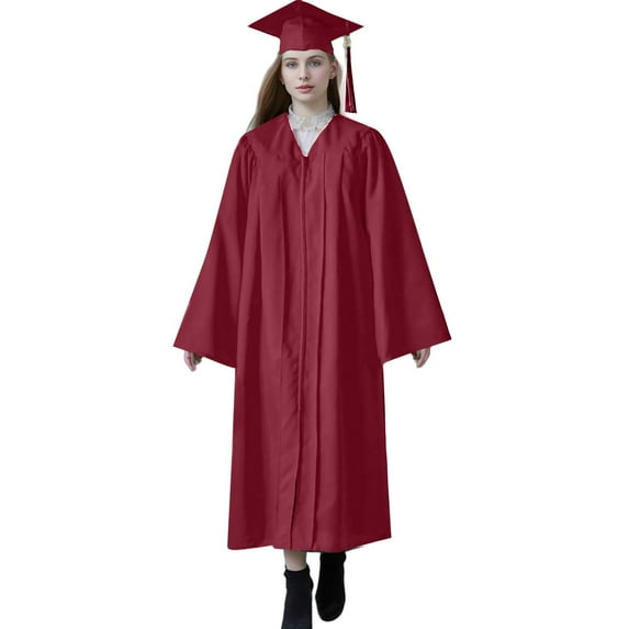 Wioihee Unisex Matte choir robes for church Baptism officiant Confirmation Costume,Graduation Gown Pastor &judges robe(No Cap) on Clearance Wine 6(M)