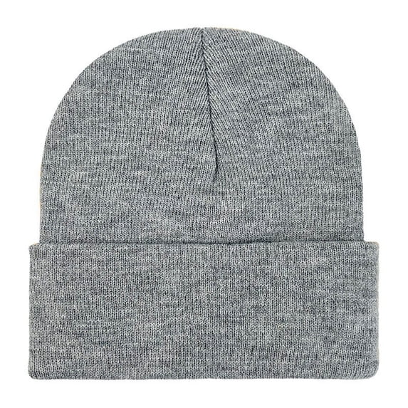 Wioihee Winter Solid Color Knit Beanie Women Men Warm Knitted Hat, Stretchy Basic Cuffed Cap