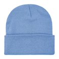 thumbnail image 1 of Wioihee Winter Solid Color Knit Beanie Women Men Warm Knitted Hat, Stretchy Basic Cuffed Cap, 1 of 3