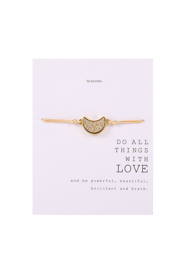 Women Card Bracelet, European and Gift Blessing Card Bracelet for Teachers, Bracelet with Chain, Bracelet DIY Bangle