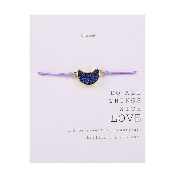 Wioihee Women Card Bracelet, European and Gift Blessing Card Bracelet for Teachers, Bracelet with Chain, Bracelet DIY Bangle