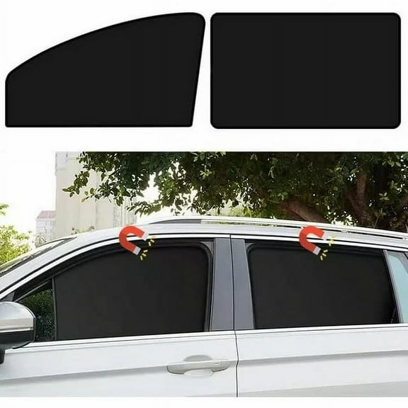 Wiomeask Long Shelf Life QCCL4PCS-WFS Automotive Window Shades, Black, 6.30" x 1.18"