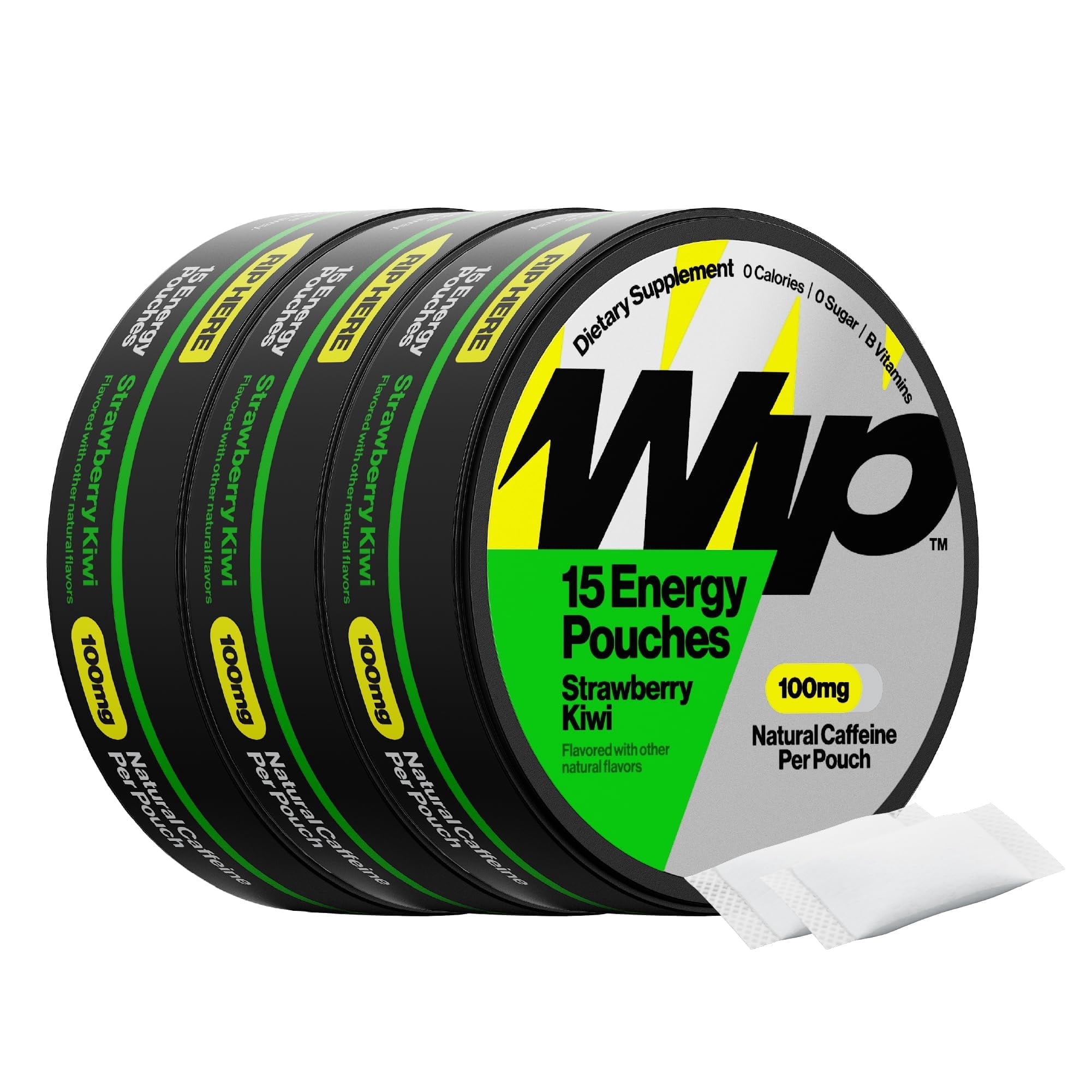 Wip Energy Pouches, 15 Pouches Per Can, Strawberry Kiwi - Walmart.com