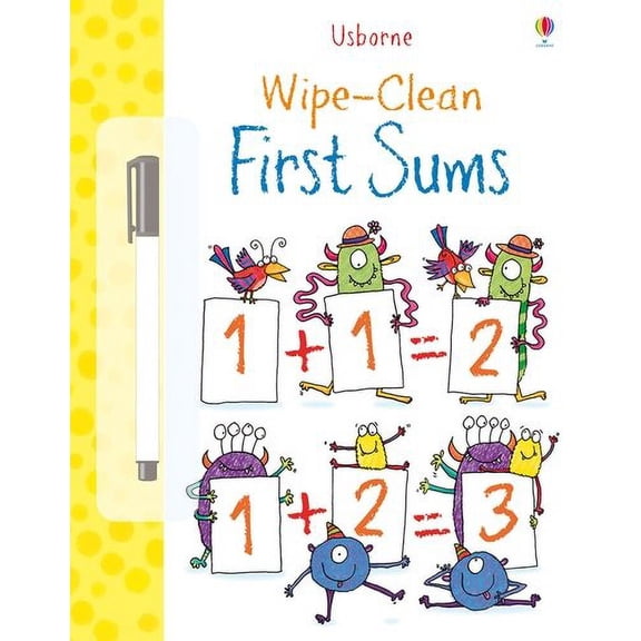 Wipe Clean: First Sums (Usborne Wipe Clean Books) (Paperback)