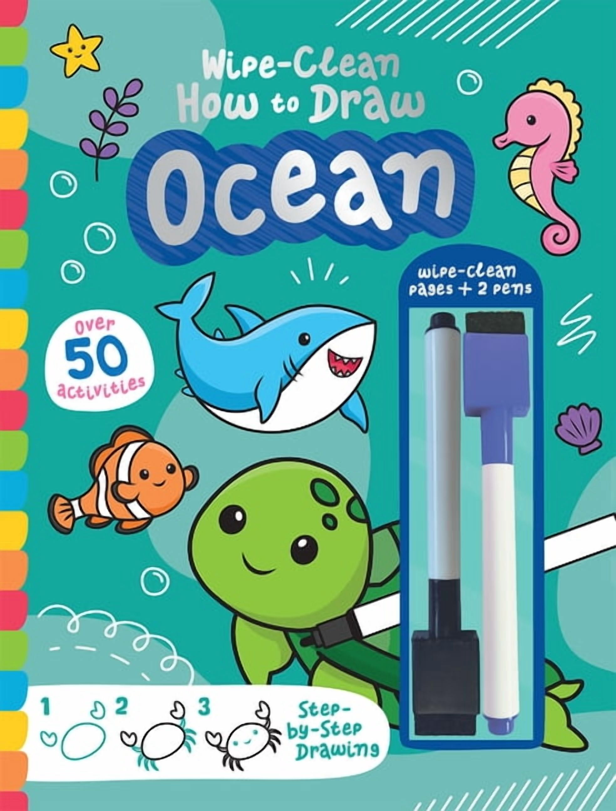 Wipe-Clean How to Draw Wipe-Clean How to Draw Ocean, (Hardcover ...