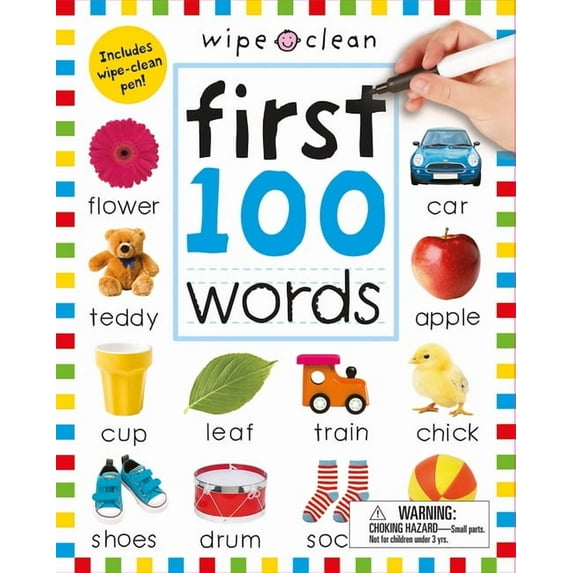 Wipe Clean Learning Books Wipe Clean: First 100 Words (Enclosed Spiral Binding): Includes Wipe Clean Pen, (Spiral-Bound)