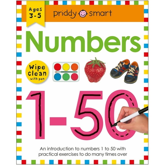 Wipe Clean Learning Books Wipe Clean Workbook: Numbers 1-50: Ages 3-5; Wipe-Clean with Pen, (Spiral-Bound)