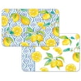 WipeClean Reversible Decofoam Placemats, Lovely Lemons, Set of 2, Made