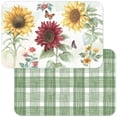 thumbnail image 1 of Wipe-Clean Reversible Placemats - Set of 2 - Made in the USA - Sunflower Splendor, 1 of 8