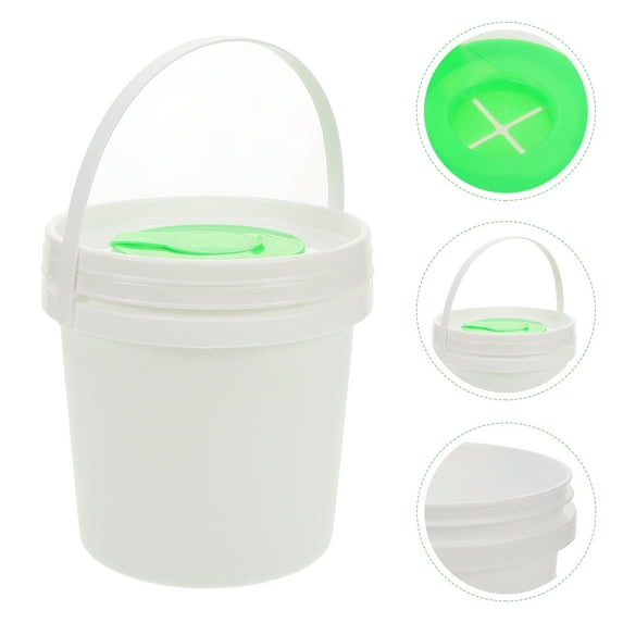 Wipe Dispenser, Cleaning Wipes Organizer Bucket With Lid Reusable Wipes Bucket Handheld Wipes Dispensing Bucket