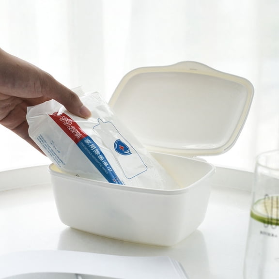 Wipe Dispenser,Wipe Holder,Wipe Box Wet Wipes Storage Box Desk Dispenser Baby Wipes Box Container with Lid Wet Tissues Case Wipes Fresh Container Plastic(White)