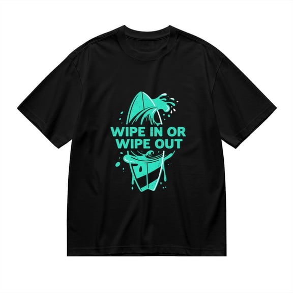 Wipe In Or Wipe Out,double Surfboard Design Print 1, T Shirt for Men, Vintage Graphic Tees Men, 23686673,XXL