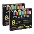 thumbnail image 1 of Wipe-Kleen Liquid Chalk Board Window Markers, Non Toxic Dry Erasable Pens for Cafe Menu Signs, Blackboard, Whiteboard & Glass- Bullet or Chisel Reversible Tips PASTEL Color- Set of 8  [2-Pack], 1 of 5