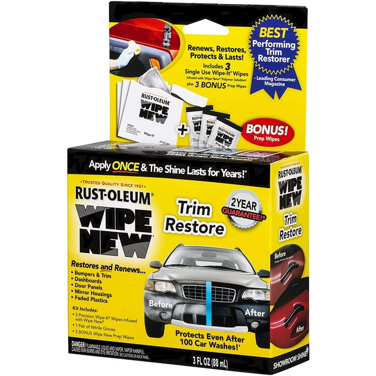 Trim Care Ceramic Restoration Wipes Kit - Faded Plastic Trim Restorer –  Wash Wax ALL