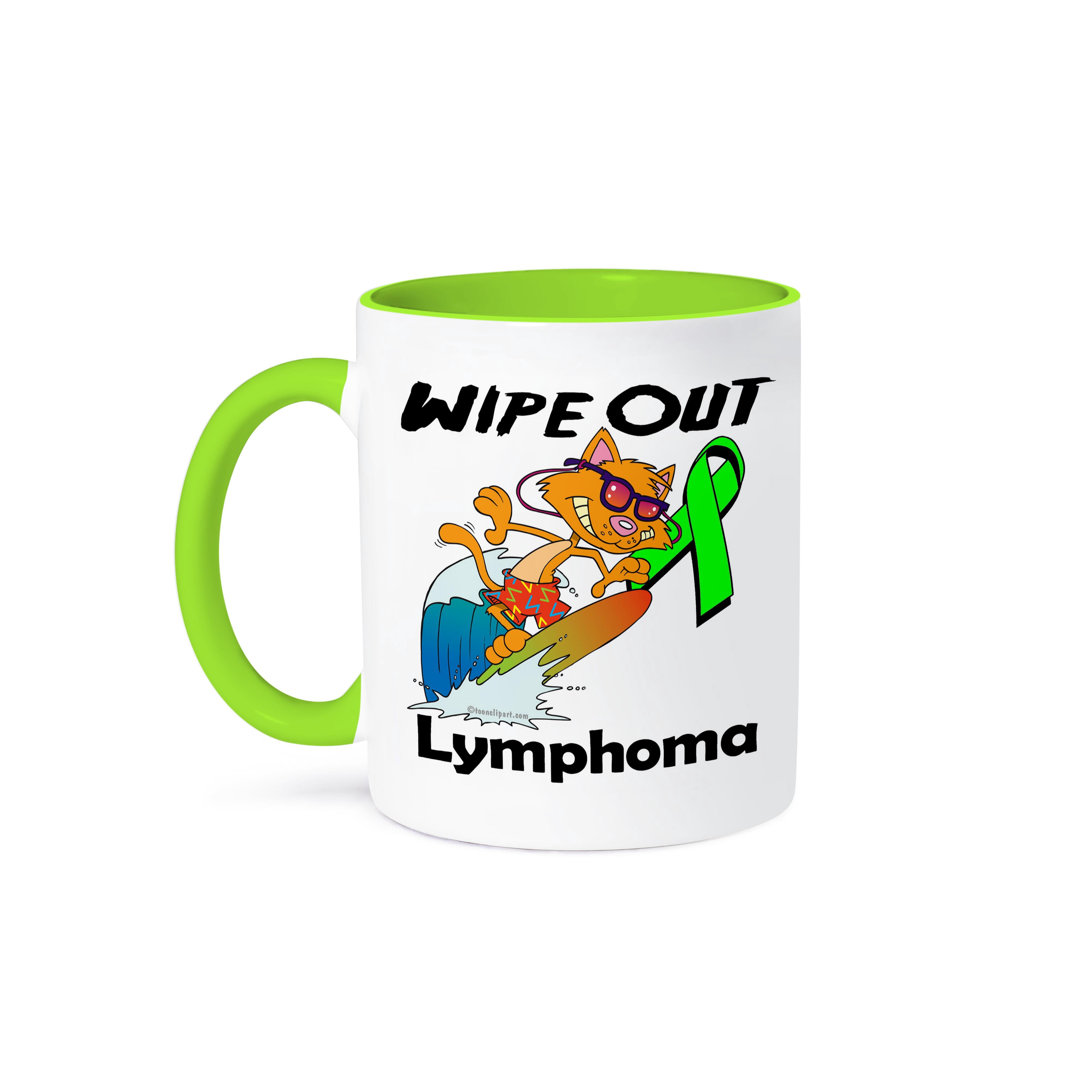 3dRose, Wipe Out Lymphoma (Lime Green) Awareness Ribbon Cause Design ...