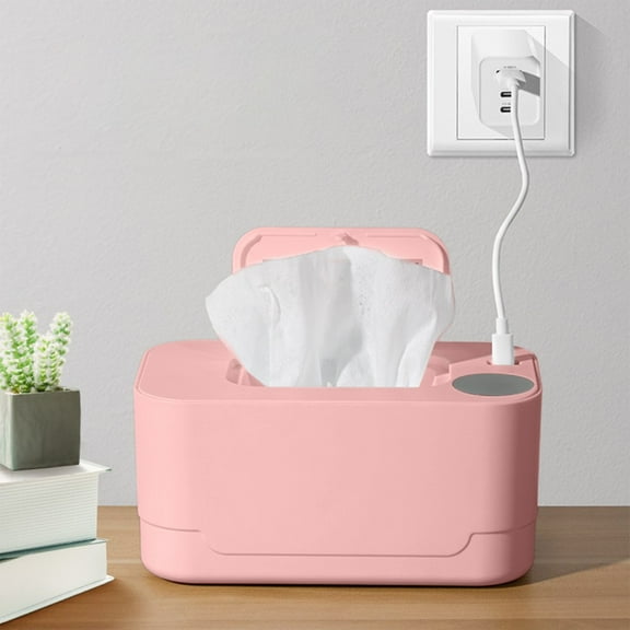 Wipe Warmer, Wet Wipes Dispenser, Portable Diaper Wipes Warmer, Wet Tissue Heating Box, Portable Travel Wipes Holder, 24H Intelligent Constant Temperature