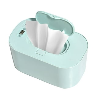 Purebaby Wipe Warmer with Digital Display - Easy-Feed Dispenser with 3 Heat Settings, LCD Display, 80 Wipe Capacity, Naturally Steam Heated for