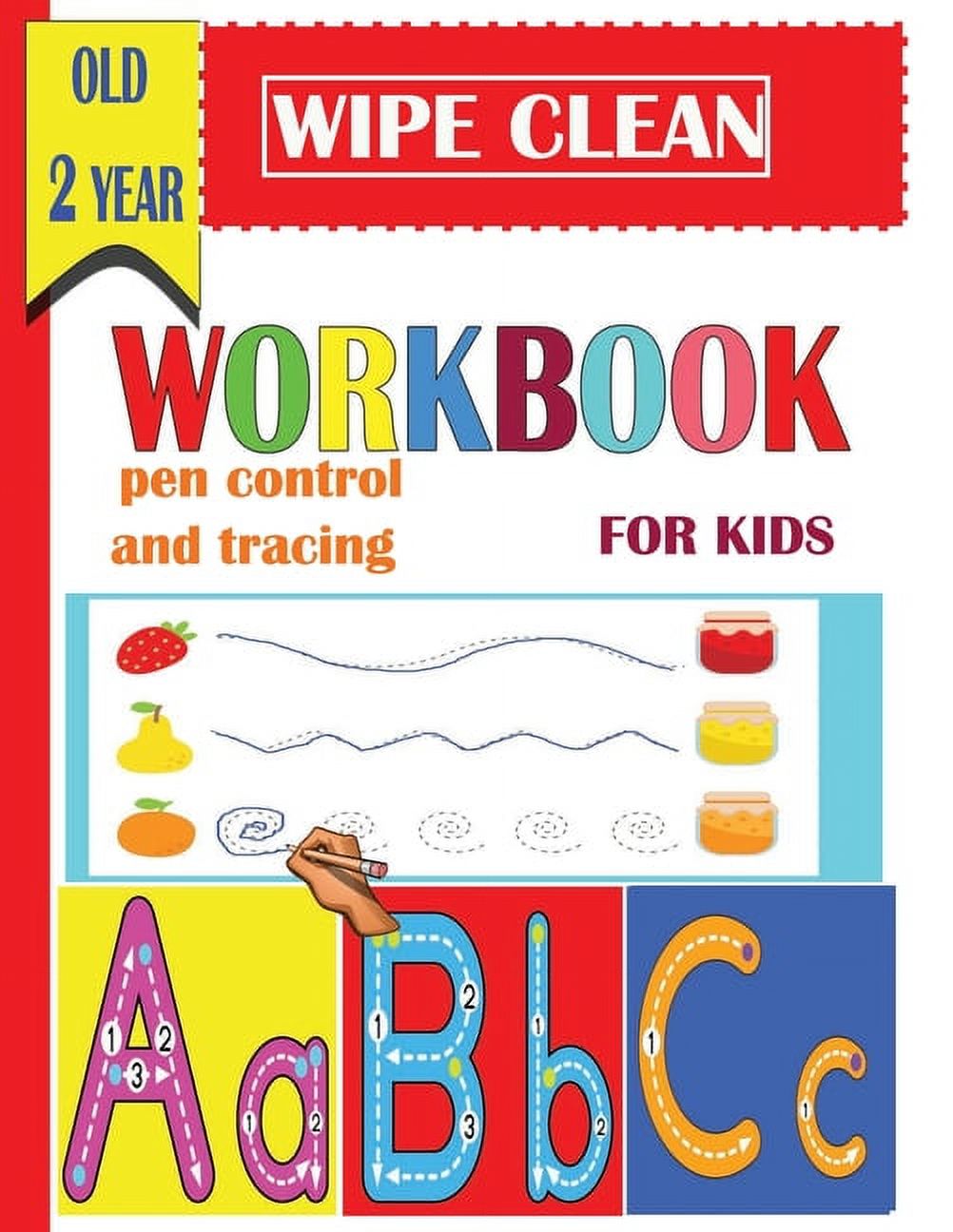 Wipe clean workbook pen control and tracing for kids old 2 year A