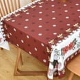 thumbnail image 1 of Wipeable Waterproof Tablecloth Vinyl Tablecloths for Rectangle Tables Heavy Duty PVC Tablecloth for Kitchen Dining Table(Rattan, 78'''' x 60''''), 1 of 6