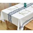 thumbnail image 1 of Wipeable Waterproof Tablecloth Vinyl Tablecloths for Rectangle Tables Heavy Duty PVC Tablecloth for Kitchen Dining Table(Rattan, 78'''' x 60''''), 1 of 6