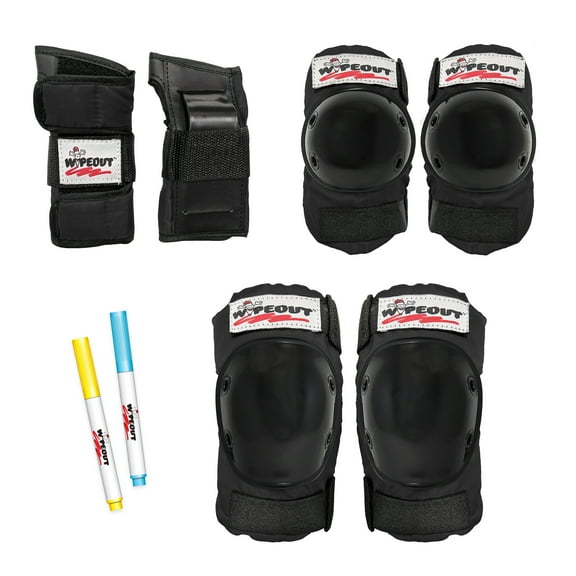 Wipeout 3Pk Pad Black Yth 5+