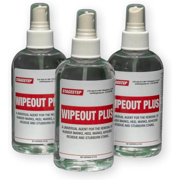 Wipeout Plus, 3 Bottles, Pump Spray Tape Adhesive Remover, Dye And Scuff Remover