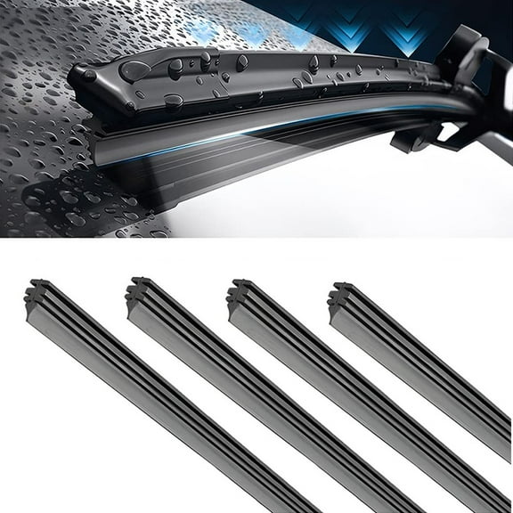 Wiper Blade Inserts Refills 6mm 24" With Twin Rail Metal Back x 2 Pairs