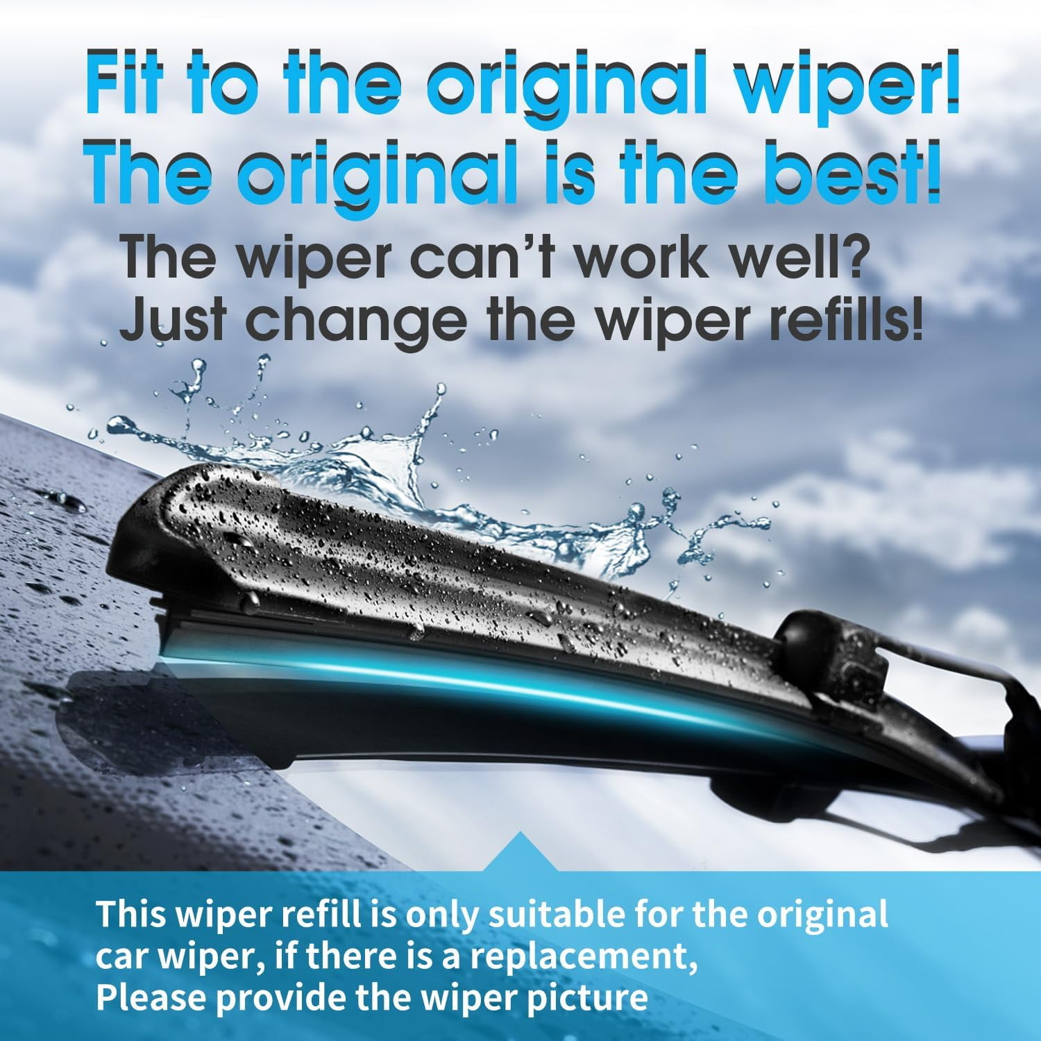 Wiper Blade Refills 6Mm For Frameless Windshield Wipers 24",Cut To Size