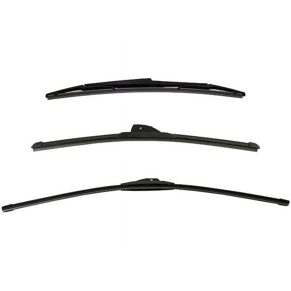 Wiper Blade Set 3 Piece - Compatible with 2011 - 2018 Toyota Sienna 2012 2013 2014 2015 2016 2017