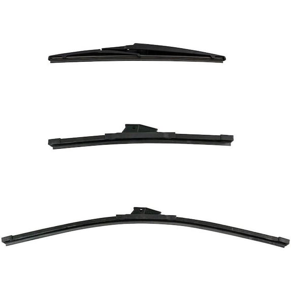 Wiper Blade Set 3 Piece - Compatible with 2012 - 2017 Fiat 500 2013 2014 2015 2016