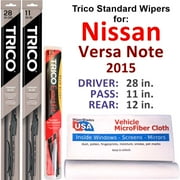 2015 Nissan Versa Note Wiper Blades (Set of 3) w/Rear Wiper