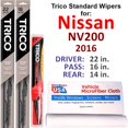 thumbnail image 1 of 2016 Nissan NV200 Wiper Blades (Set of 3) w/Rear Wiper, 1 of 4