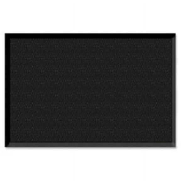 Wiper-Scraper Indoor Floor Mat, 3 in. x 5 in., Charcoal Black