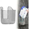 thumbnail image 1 of Wipes Dispenser Kitchen Wipes Storage Box Self-Adhesive Wipes Container Wall Mount Wipes Container Tissue Wipes Holder Large Capacity Wipe Holder for Kitchen Bedroom Bathroom Transparent Grey, 1 of 7