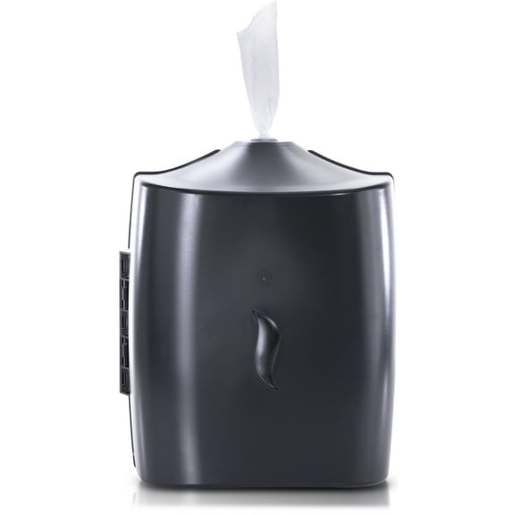 Wipes Dispenser - Wall Mounted - Disinfectant Where You Need It - Contemporary Design - Anti-Roping Technology - Keep Customers and Employees Safe With Sanitizing Wipes - Black