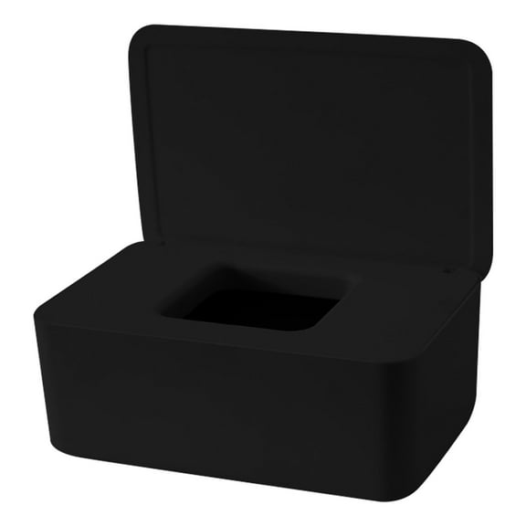 Wipes Dispenser,Wipes Dispenser Wipes Case,Wipe Holder for Fresh Wipes,Non- Wipes Case,Wipe Container with Sealing Design Lid (Black)