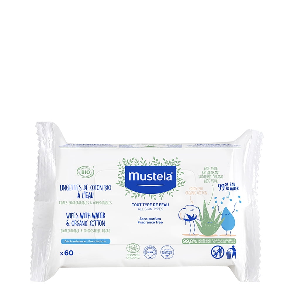 Mustela Organic Cotton Water Wipes