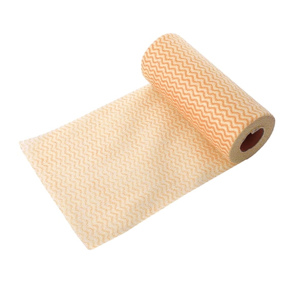Wipes1 Universal Lazy Rag Non Woven Disposable Cleaning Cloth for Household Use Absorbs Water Hair Dry and Wet Kitchen Dish Cloth for Everyday Cleaning, 7.48 in, Orange