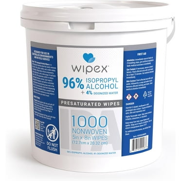Wipex 96% Isopropyl Alcohol Wipes - 1000 Cleanroom, Lab & Electronic Cleaning Wipes for Sensitive Equipment - Economy-Size Bulk Pack (1 pack)